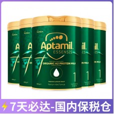 【国内保税仓包邮】Aptamil 爱他美 奇迹绿罐 有机A2蛋白婴幼儿奶粉一段 900克x6罐（0-6个月）【收件人身份证必需上传】【新疆、西藏、内蒙古、青海、宁夏、海南、甘肃，需加收运费】